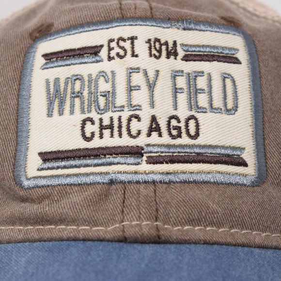 Wrigley Field Chicago Unisex Men Women Snapback Mesh Panel Blue Brown Patch 1914 - Picture 3 of 14